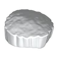 Lego Hair Flat Top, Short with Straight Even Side Sections / White