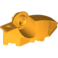 Lego Large Figure Foot, with Rotation Joint Ball Half [Vertical Side] / Bright Light Orange
