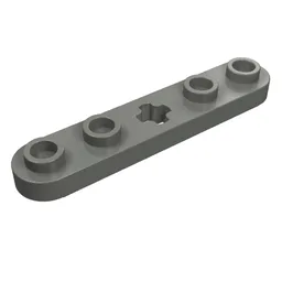 Technic Plate 1 x 5 with Smooth Ends, 4 Studs and Centre Axle Hole / Dark Bluish Gray
