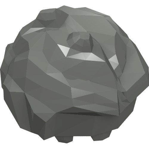 Lego Head Special, Rock Monster, Jaw Upper [Type 1] / Dark Bluish Gray