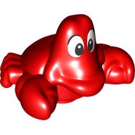Lego Duplo Animal, Crab with White Eyes print (Sebastian) / Red