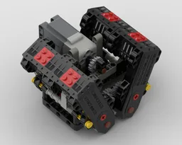 Two speed gearbox 4xbuggy/buwwiz motors easy modificated on 6/8 motors version2 with stopper and neutral