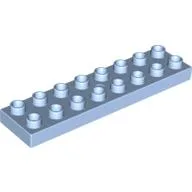 Duplo Plate 2 x 8 / Bright Light Blue