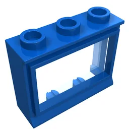 Window 1 x 3 x 2 Classic with Short Sill [Complete] / Blue