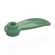 Lego Plant, Round 1 x 3 - 1 Leaf / Sand Green