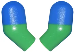 Arm, (Matching Left and Right) Pair with Molded Blue Short Sleeves Pattern / Bright Green