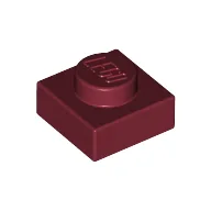 Plate 1 x 1 / Dark Red