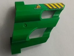 Technic, Panel Fairing # 1 Large Short, Large Holes, Side A with Black and Yellow Danger Stripes and Triangle with Exclamation Mark Pattern (Sticker) - Set 8446