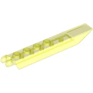 Hinge Plate 1 x 8 Locking with Angled Side Extensions, Squared Plate Underside, 7 Teeth / Trans-Neon Green