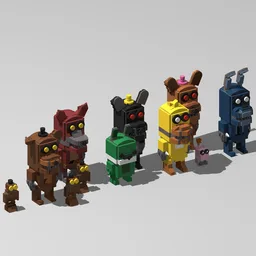 Fnaf 4 nightmare animatronics pack