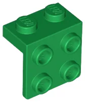 Bracket 1 x 2 - 2 x 2 / Green