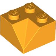 Lego Brick Sloped 45° 2 x 2 Double Concave / Bright Light Orange
