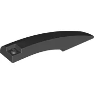 Brick Round, Curved 10 x 2 x 2 with Rounded End Left / Black