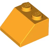 Brick Sloped 45° 2 x 2 / Bright Light Orange