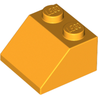 Lego Brick Sloped 45° 2 x 2 / Bright Light Orange