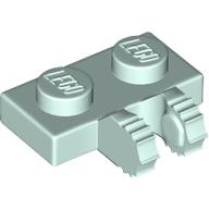 Lego Hinge Plate 1 x 2 Locking with 2 Fingers on Side, 7 Teeth / Light Aqua
