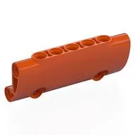 Technic Panel Curved 7 x 3 with 2 Pin Holes through Panel Surface / Reddish Orange