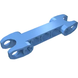 Technic Axle and Pin Connector 2 x 7 with Two Ball Joint Sockets [Squared Ends] / Medium Blue