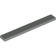 Lego Tile 1 x 8 with Groove / Light Gray