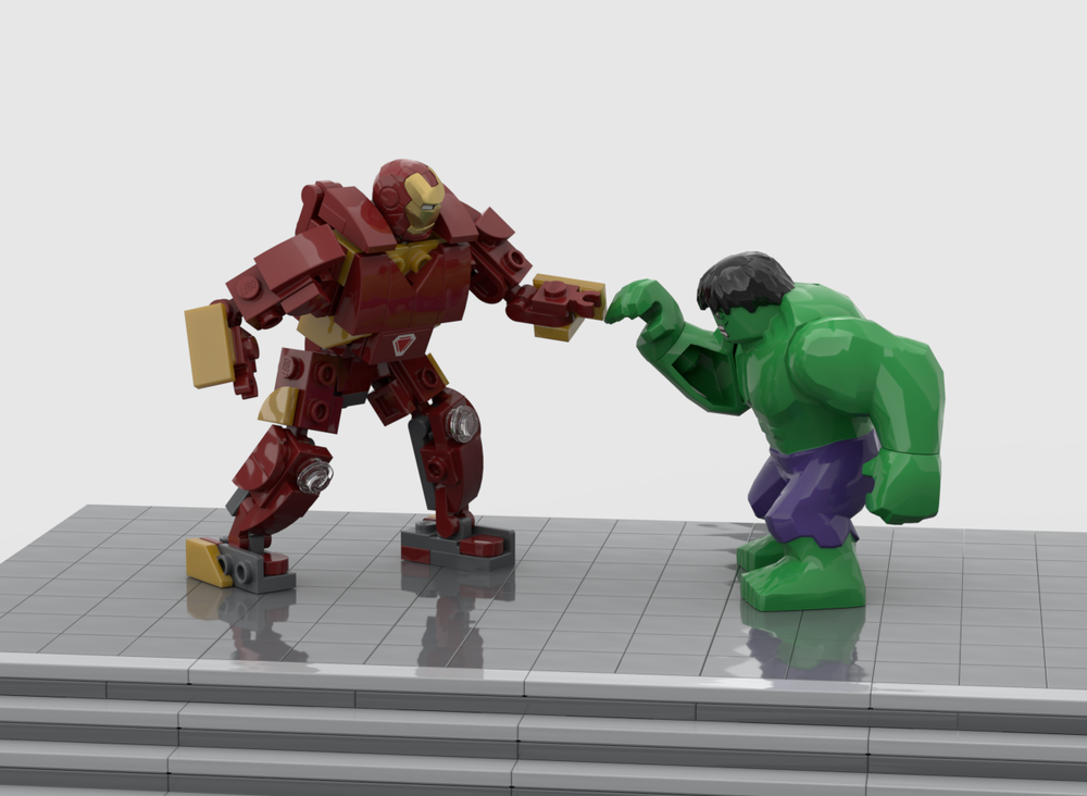 Lego Hulk VS Hulkbuster Avengers Age of Ultron Minifigure scaled