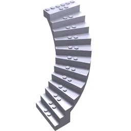Stairs 13 x 13 x 12 Curved Open / Light Violet