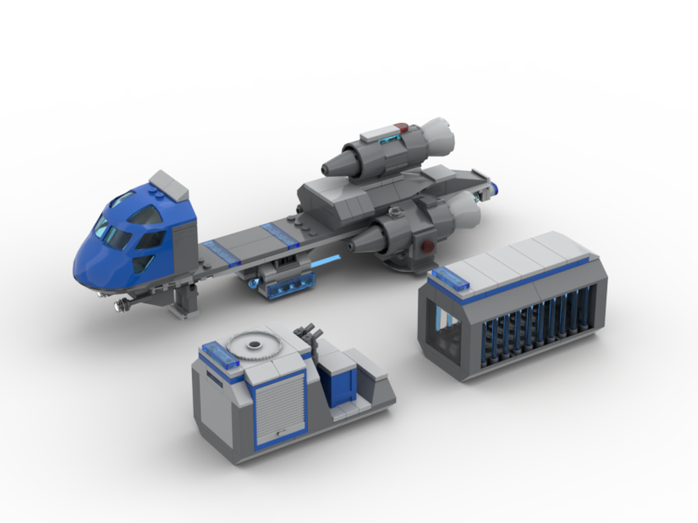 Lego Star-Rockettransporter (with 2 containers)