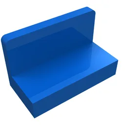 Panel 1 x 2 x 1 [Rounded Corners] / Blue