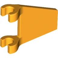Flag 2 x 2 Trapezoid with Flat Area between Clips / Bright Light Orange
