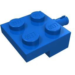 Plate Special 2 x 2 with Wheel Holder / Blue