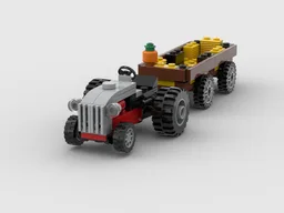 1949 Ford Tractor with Hay Wagon