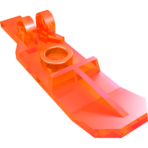 Lego Sports Ski with Hinge / Trans-Neon Orange