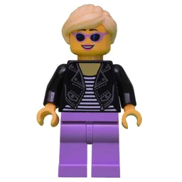 Black Torso, Medium Lavender Legs, Bright Light Yellow Hair