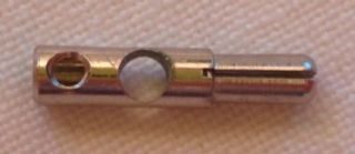 Lego Electric, Connector, Pin Cross-Cut Long (4.5V/12V) / Metallic Silver