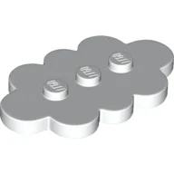 Plate Special 3 x 5 Cloud with 3 Center Studs / White