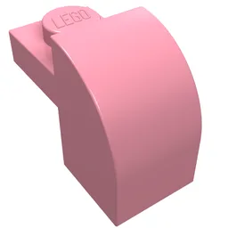Brick Curved 1 x 2 x 1 1/3 with Curved Top / Pink