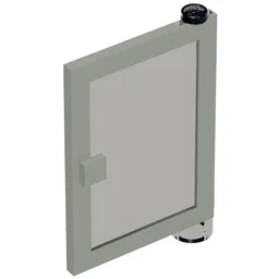 Door 1 x 4 x 5 Right with Trans-Brown Glass / Light Gray