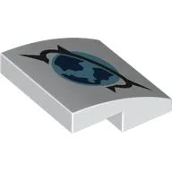 Brick Curved 2 x 2 x 2/3 with Arctic Explorer Symbol Print / White