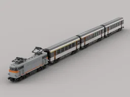 SNCF BB9200 with three different Corail cars