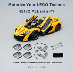 [BuWizz motor Full RC] LEGO Technic 42172 McLaren P1 with 2 Technic actuator