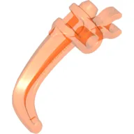 Large Figure Weapon Claw, with Clip / Trans-Neon Orange