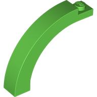 Lego Brick Arch 1 x 5 x 3 1/3 Curved Top / Bright Green