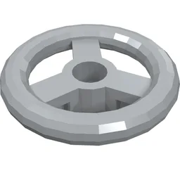Steering Wheel Small, 2 x 2 [Reinforced] / Light Bluish Gray