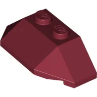 Brick Wedged, Sloped 45° 2 x 4 Triple / Dark Red