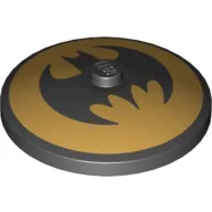 Dish 4 x 4 Inverted [Radar] with Gold Inverse Batman Logo Print