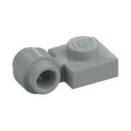 Lego Plate Special 1 x 1 with Clip Light, Bar Hole [Thick Ring] / Light Gray