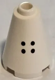 Cone 2 x 2 x 2, Open Stud with Black Dots Print