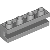Lego Brick Special 1 x 4 with Groove / Light Bluish Gray