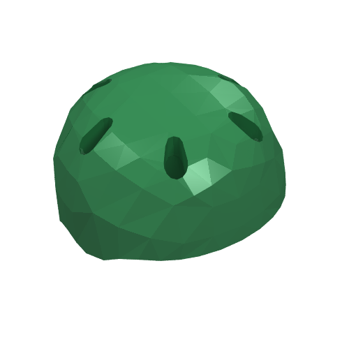 Lego Helmet, Sports, with Vent Holes [Plain] / Green