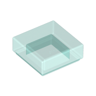 Lego Tile 1 x 1 with Groove / Trans-Light Blue
