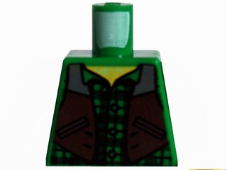 Lego Torso Checkered Shirt and Dark Brown Vest Pattern (Jack McHammer)